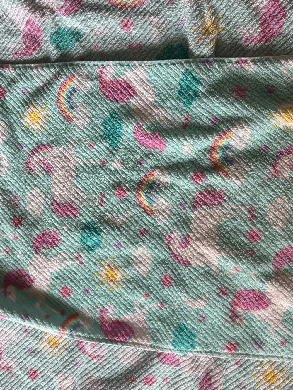 Unicorn and Rainbow towel and hand towel set